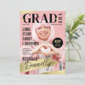 かわいい雑誌カバーフォトグラードエラパーティー 招待状 (スタンド正面)