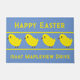 かわいい雛とあなたの宛先は復活祭 ドアマット