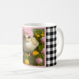 かわいい雛と花の春 コーヒーマグカップ