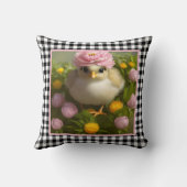 かわいい雛と花イースター クッション (裏面)
