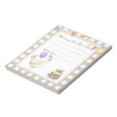 かわいい雛の誕生日タイムカプセルメッセージ ノートパッド (回転)