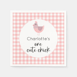 かわいい雛1歳の誕生日 スタンダードカクテルナプキン