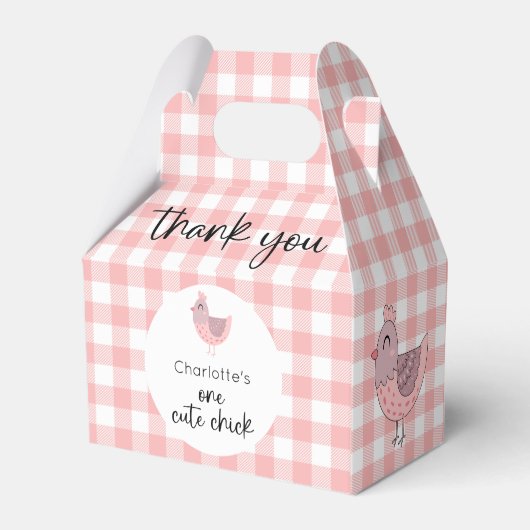 かわいい雛1歳の誕生日 フェイバーボックス (裏面サイド)