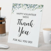 かわいい離れグリーンボランティ感謝していアユー 台座サイン (インサイチュ)