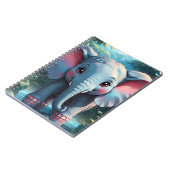 かわいい雨のゾウ ノートブック (左側)