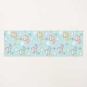 かわいい雨の日の模様ヨガマット ヨガマット (正面(横))