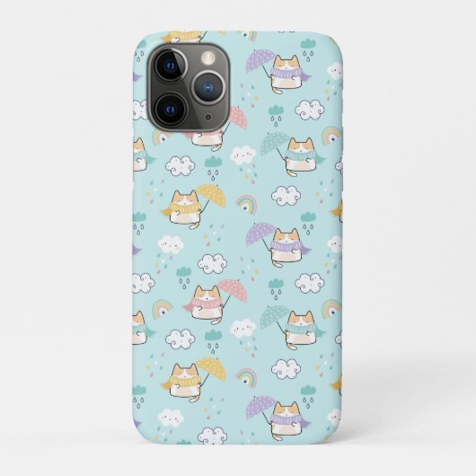 かわいい雨の日パターン Case-Mate iPhoneケース (裏)