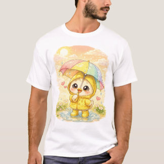 かわいい雨の日ペンギンTシャツ 🐧🌧️ Tシャツ