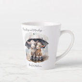 かわいい雨の日ヤギ カフェラテマグ (右)