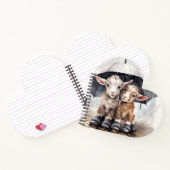 かわいい雨の日ヤギ ノートブック (内部)