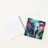 かわいい雨の象 ノートブック (内部)