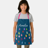 かわいい雨滴カラフルキッズアートまたは料理 エプロン (インサイチュ)