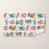 かわいい雨猫と傘つき犬 バスタオルセット (ハンドタオル)