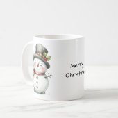 かわいい雪だるまがトップハットを着て コーヒーマグカップ (正面左)