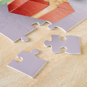 かわいい雪だるまとクリスマスツリー ジグソーパズル (側面)