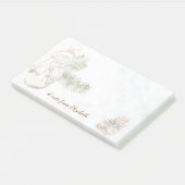 かわいい雪だるまとサンタハットパーソナライズされた- ポストイット (アングル)