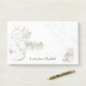 かわいい雪だるまとサンタハットパーソナライズされた- ポストイット (デスク)