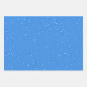 かわいい雪だるまとスノーフレークのパターン子供のクリスマス ラッピングペーパーシート (正面3)