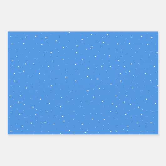 かわいい雪だるまとスノーフレークのパターン子供のクリスマス ラッピングペーパーシート (正面3)