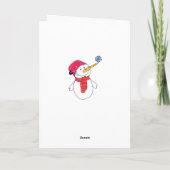 かわいい雪だるまとスノーフレークスタークリスマス シーズンカード (裏面)