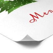 かわいい雪だるまとパーソナル化可能な名前のクリスマス ポスター (角)