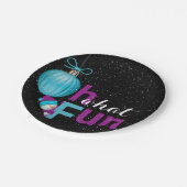 かわいい雪だるまと休日オーナメント ペーパープレート (アングル)