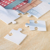 かわいい雪だるまと友人 ジグソーパズル (側面)