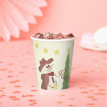 かわいい雪だるまと星