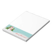 かわいい雪だるまと赤メリークリスマス文字 ノートパッド (回転)