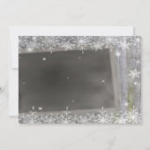 かわいい雪だるまと雪の結晶の会社のクリスマス 招待状 (裏面)
