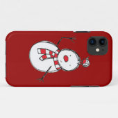 かわいい雪だるまと鳥のiPhone 5ケース Case-Mate iPhoneケース (裏面(横))