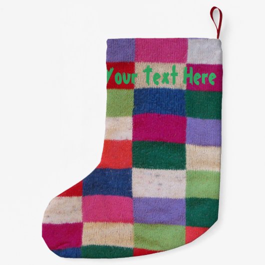 かわいい雪だるまのおもしろいの多彩なパッチワークの生地 スモールクリスマスストッキング (裏面)