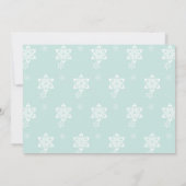 かわいい雪だるまのウィンターオンデーランドの写真の誕生日 招待状 (裏面)