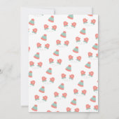 かわいい雪だるまのウィンターオンデーランド誕生日 招待状 (裏面)