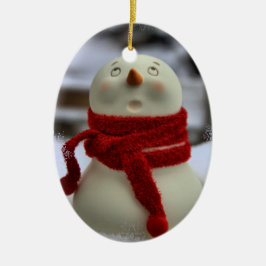かわいい雪だるまのオーナメント セラミックオーナメント