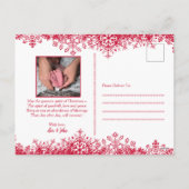 かわいい雪だるまのカスタムファミリー写真ホリデーカード シーズンポストカード (裏面)