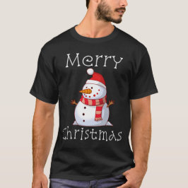 かわいい雪だるまのクリスマスのギフト Tシャツ