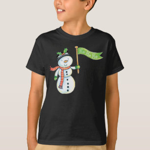 かわいい雪だるまのクリスマスのワイシャツ Tシャツ