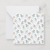 かわいい雪だるまのクリスマスカード 帽子をかぶった雪 ノートカード (裏面)