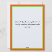 かわいい雪だるまのクリスマスカード 明るくて楽しい シーズンカード (裏面)