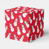 かわいい雪だるまのクリスマスグッズ - 帽子を被った雪だるま フェイバーボックス (裏面サイド)