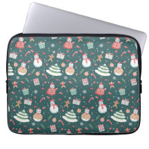 かわいい雪だるまのクリスマスパターン