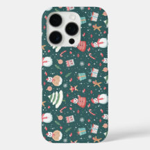 かわいい雪だるまのクリスマスパターン