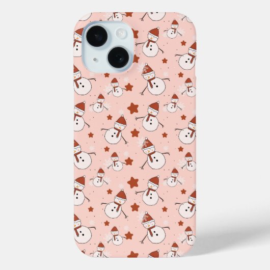 かわいい雪だるまのクリスマスフォンケース Case-Mate iPhoneケース (裏面)