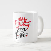 かわいい雪だるまのクリスマスマグカップ ジャンボコーヒーマグカップ (正面右)