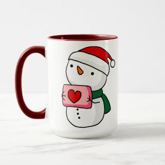 かわいい雪だるまのクリスマスマグカップ マグカップ