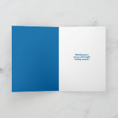 かわいい雪だるまのクリスマス写真 シーズンカード (内部)