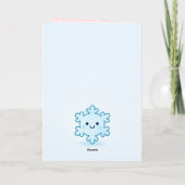 かわいい雪だるまのクリスマス カード (裏面)
