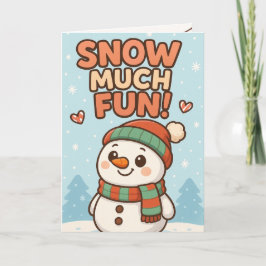 かわいい雪だるまのクリスマス カード