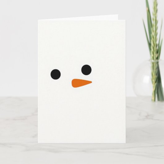 かわいい雪だるまのホリデーカード カード (正面)